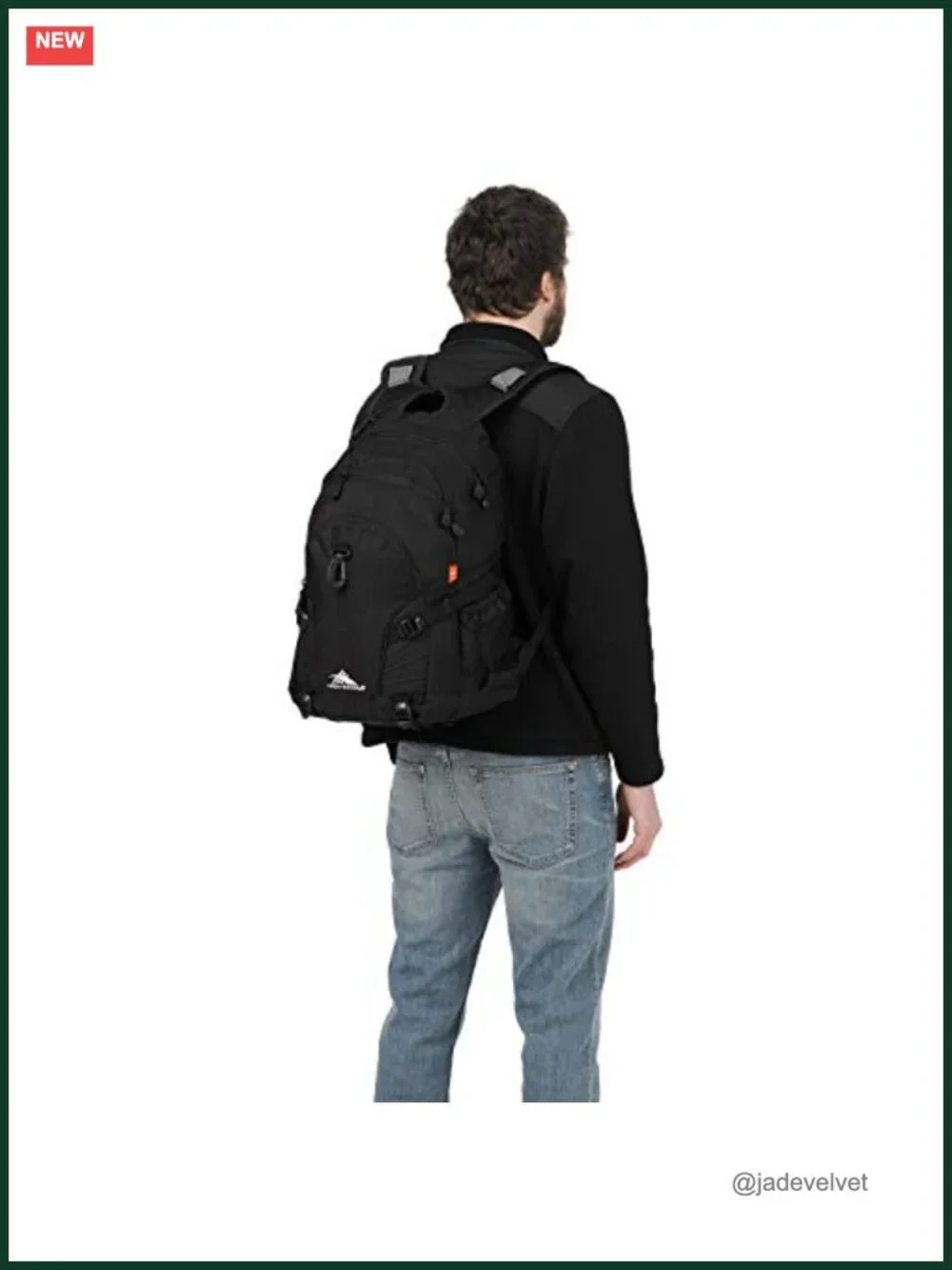 Large Capacity Daypack Backpack with Tablet Sleeve, Travel Work Bookbag
